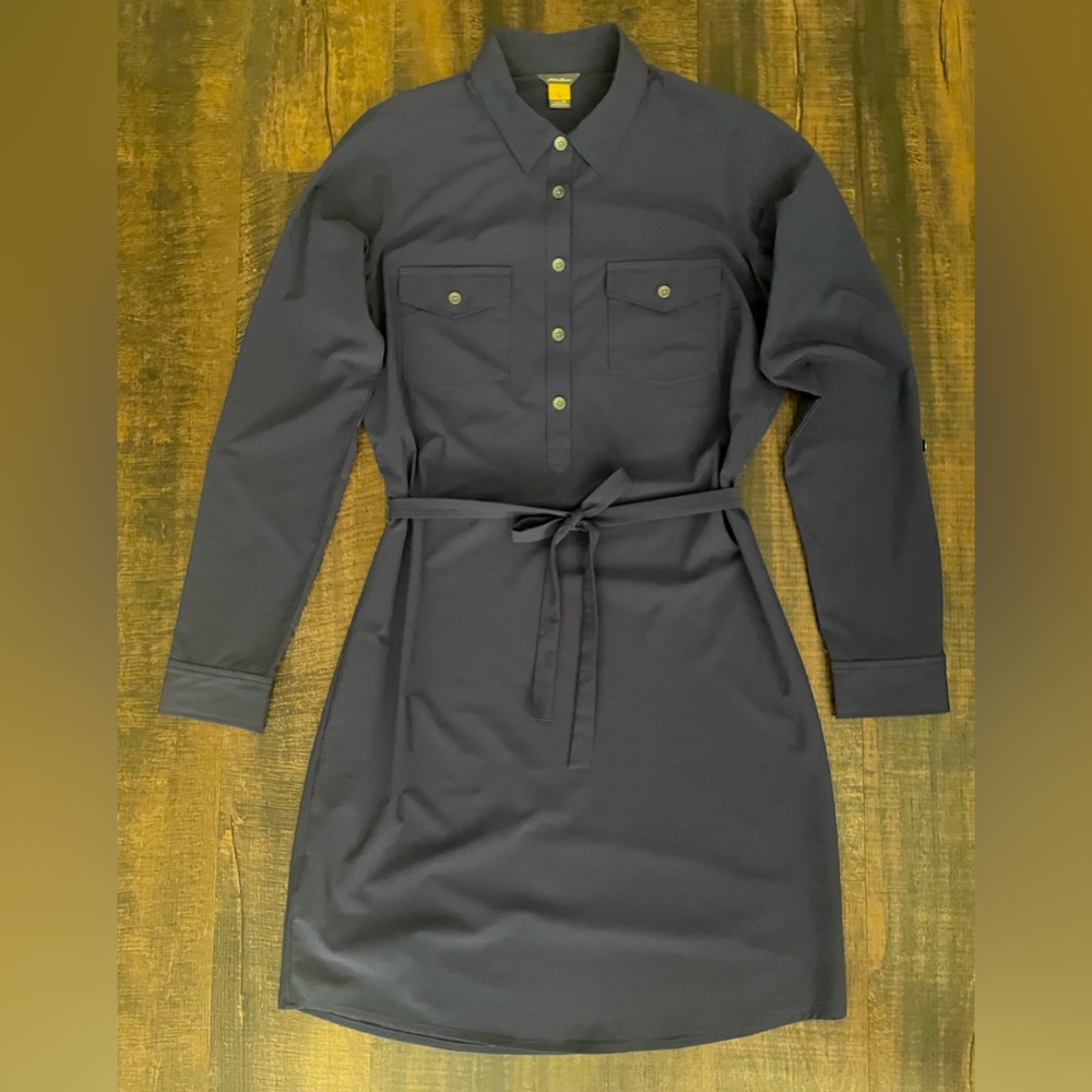 Eddie Bauer Activewear Shirtdress, Navy Blue, size Small